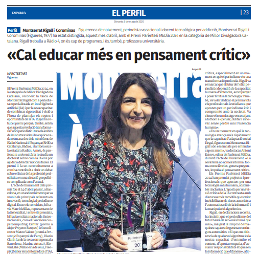 Retall de premsa del Premi MEDia 2024